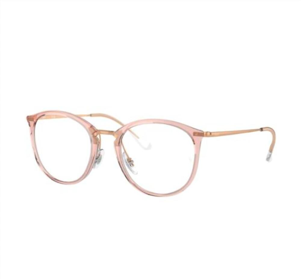 NEW RAY BAN women's rx7140 glasses in transparent pink